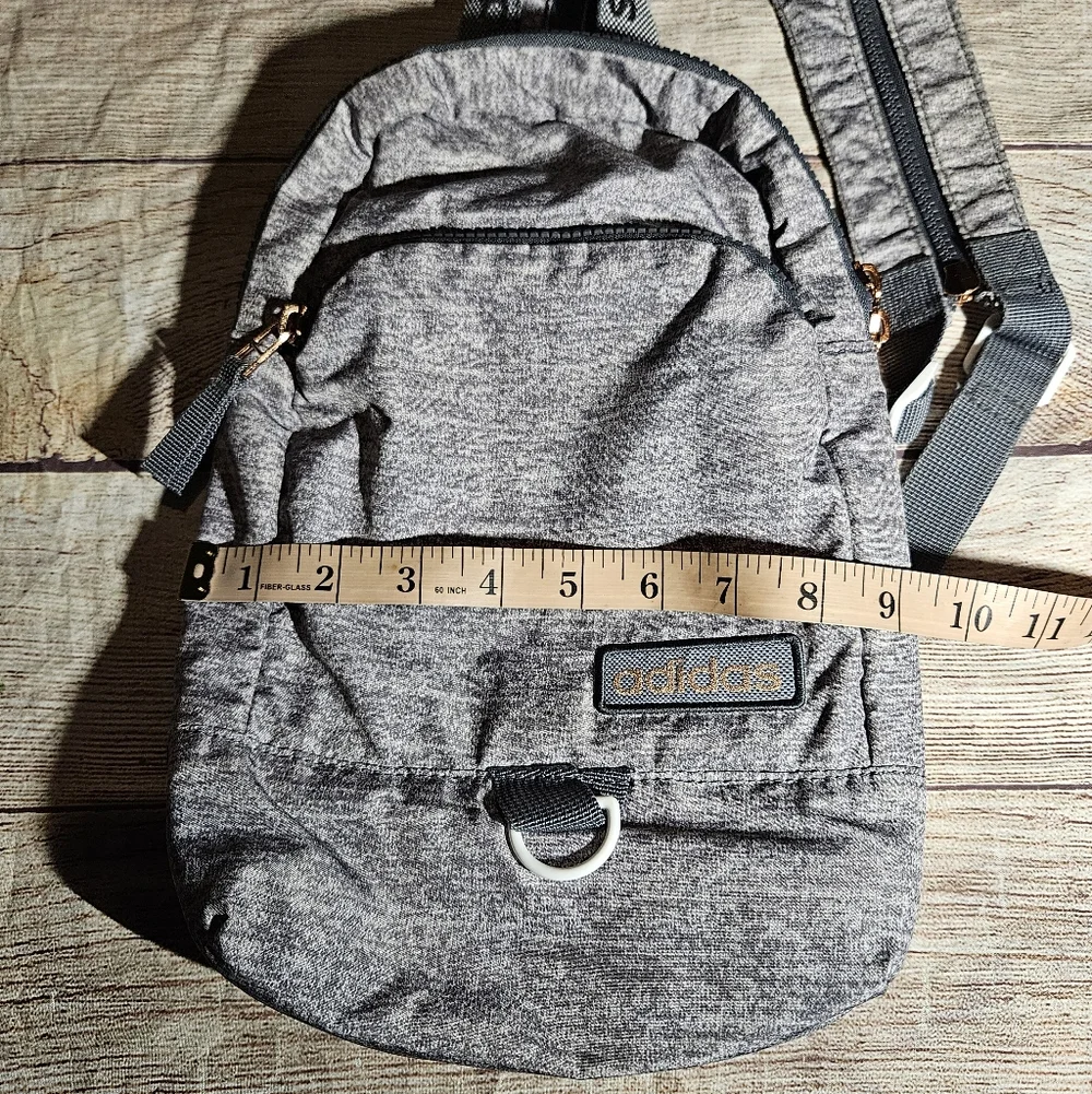 Adidas Essentials Jersey Gray Convertible Crossbody Sling Bag Backback - Picture 4 of 10